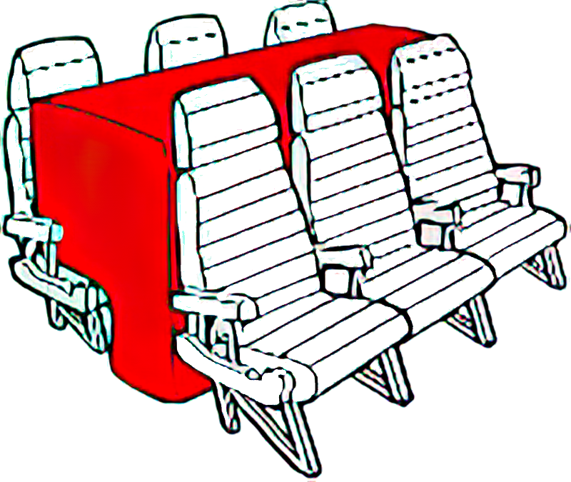 3 Seat Seatpack Aircraft Stowage Converter